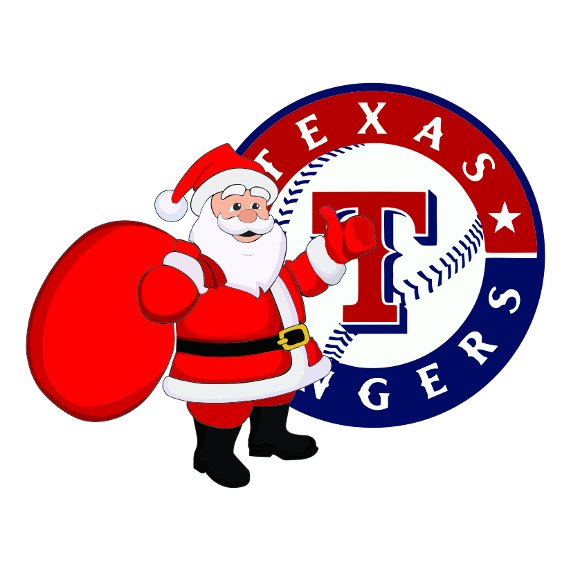 Texas Rangers Santa Claus Logo iron on paper